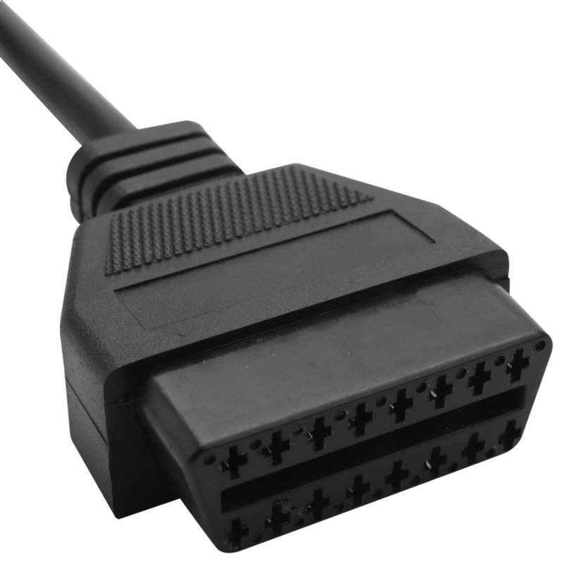 for 14 Pin to 16Pin Cable Obd Ii Diagnostic Interface 14Pin to Obd2 16 Pin Adapter Works for Auto Ca