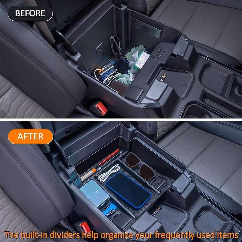for 1500 2022-2024 Center Console Organizer Armrest Storage Box Insert Tray Accessories