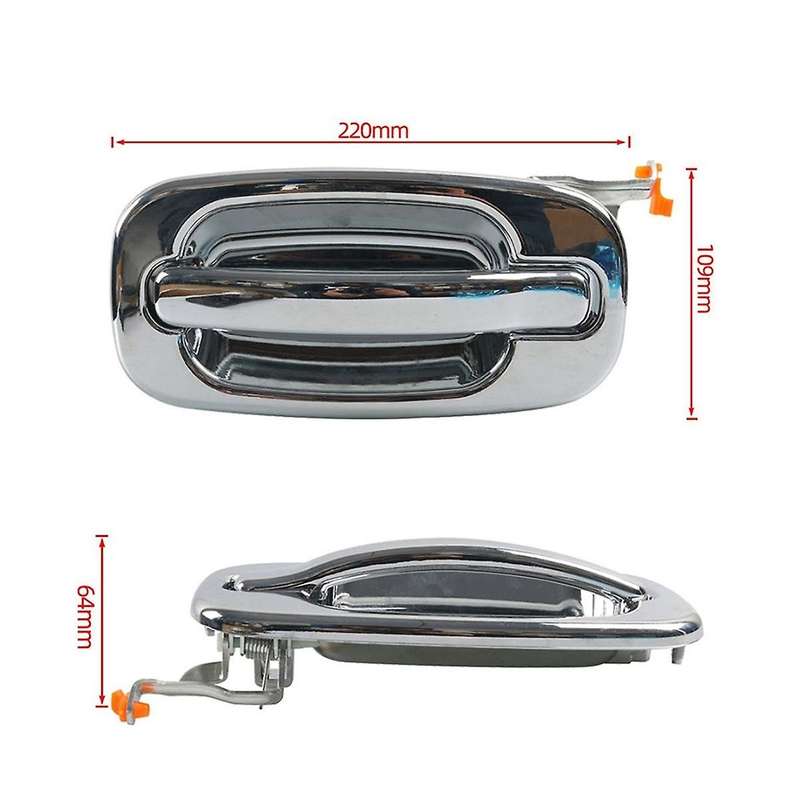 for 15107655 Rear Left Exterior Door Handle Car Electroplating Door Handle Car Door Decor Accessorie