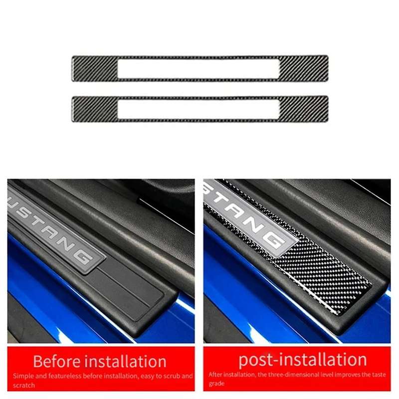 for 15 Door Sill Kick Scuff Plate Protector Trim Auto Parts Threshold Guard Pedal Styling Sticker Re