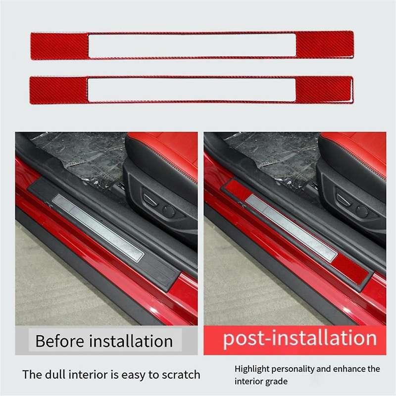 for 15 Door Sill Kick Scuff Plate Protector Trim Auto Parts Threshold Guard Pedal Styling Sticker Re