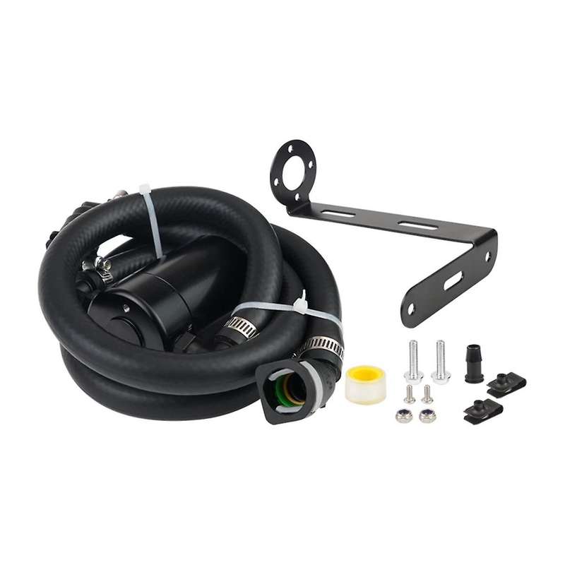 for 15-21 3.5 V6 Turbo Oil Separator Kit Black Billet Oil Separator Catch Can Kit