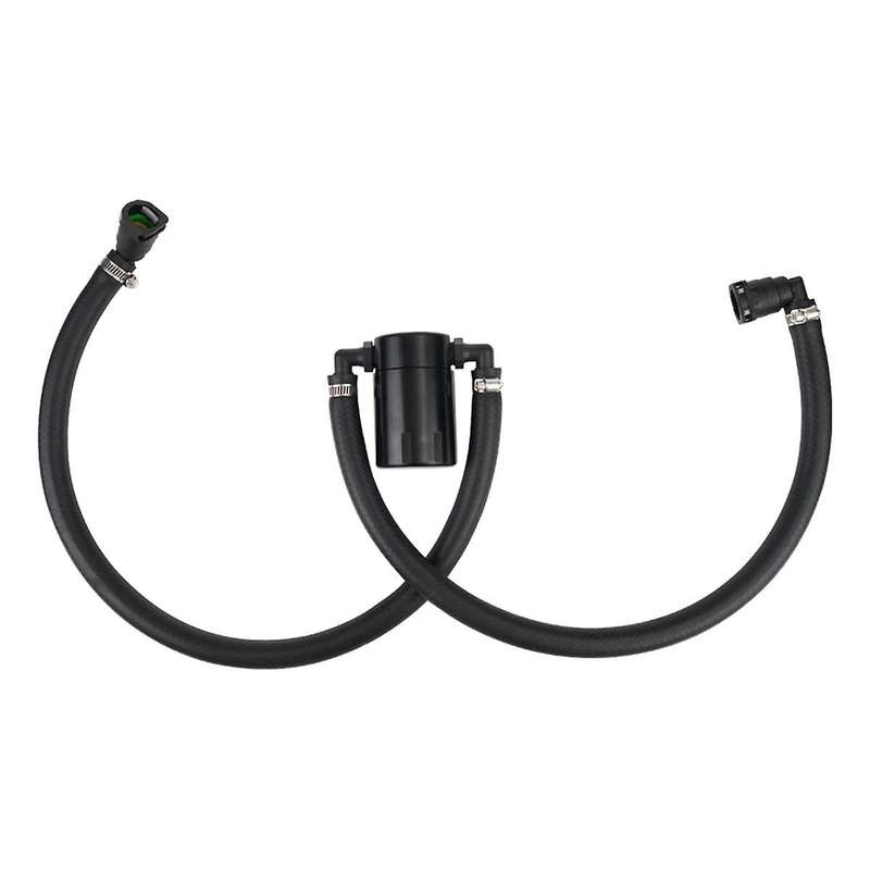 for 15-21 3.5 V6 Turbo Oil Separator Kit Black Billet Oil Separator Catch Can Kit
