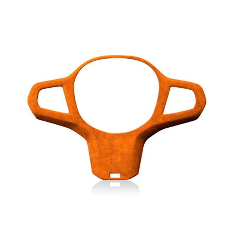 for 19-22 X5 Leather Steering Wheel Panel Cover Steering Wheel Trim Modification Stickers Orange