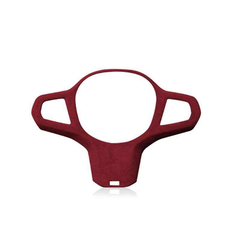 for 19-22 X5 Leather Steering Wheel Panel Cover Steering Wheel Trim Modification Stickers Red