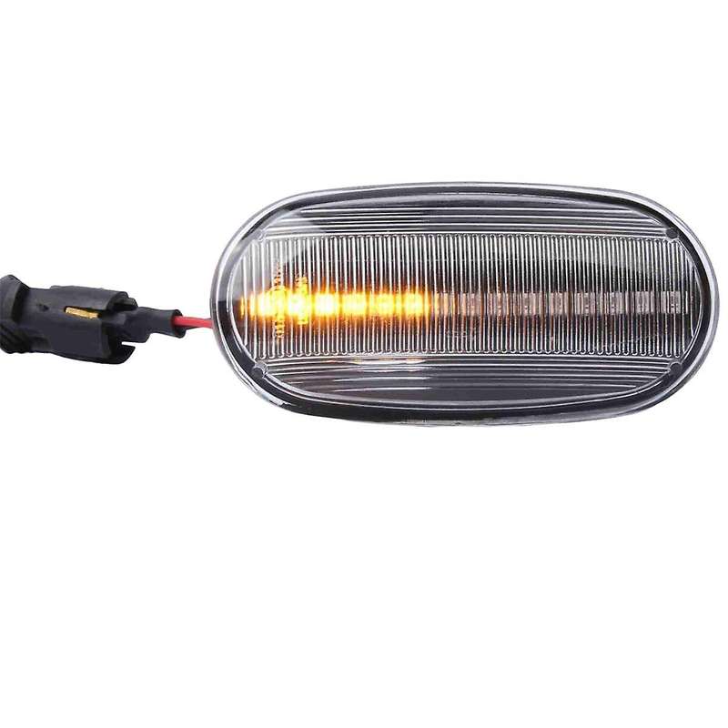 for 1998-2005 Dynamic Side Marker Turn Signal Lights Blinker Indicator Lamp Transparent