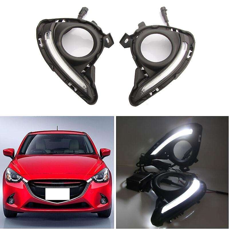 for 2 2015-2017 Cars Right & Left White LED Daytime Running Light DRL 2Pcs