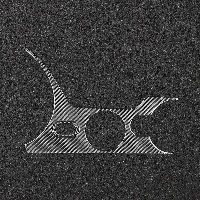 for 2001-2004 Lhd Soft Carbon Fiber Car Center Console Cup Holder Cover Trim Interior Accessories