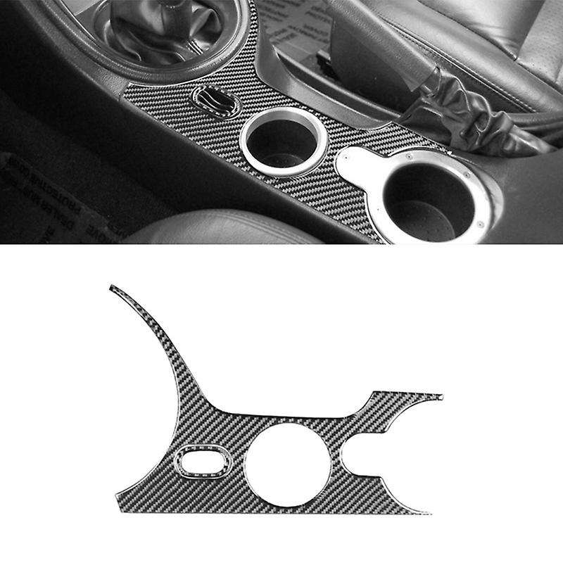 for 2001-2004 Lhd Soft Carbon Fiber Car Center Console Cup Holder Cover Trim Interior Accessories