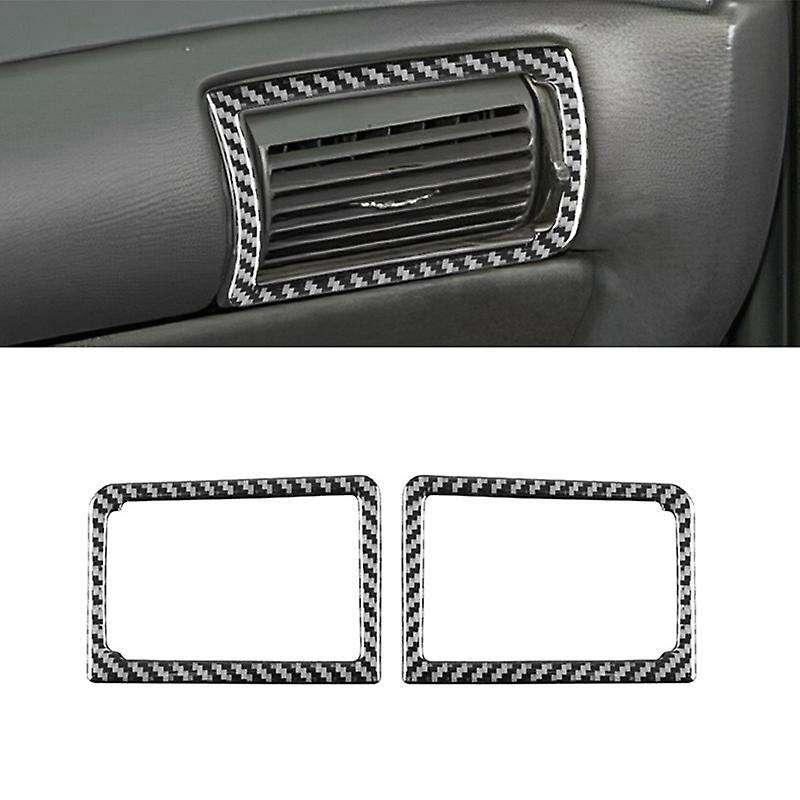 for 2001-2004 Lhd Soft Carbon Fiber Car Side Outlet Panel Cover Trim Interior Accessories