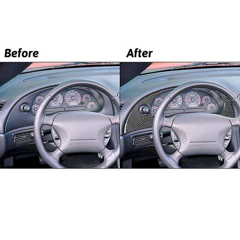 for 2001-2004 Lhd Soft Carbon Fiber Car Speedometer Surround Cover Trim Instrument Panel Sticker