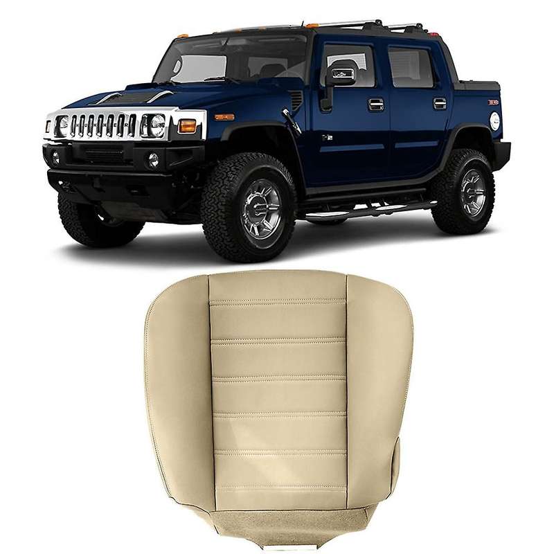 for 2003-2007 H2 Driver Side Bottom Synthetic Leather Seat Cover Beige