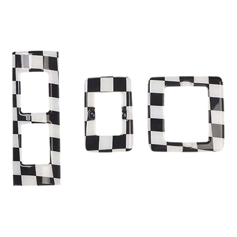 for 2003-2010 3PCS Black White ABS Car Door Trim Panel Pull Handle Window Switch Button Frame Cover