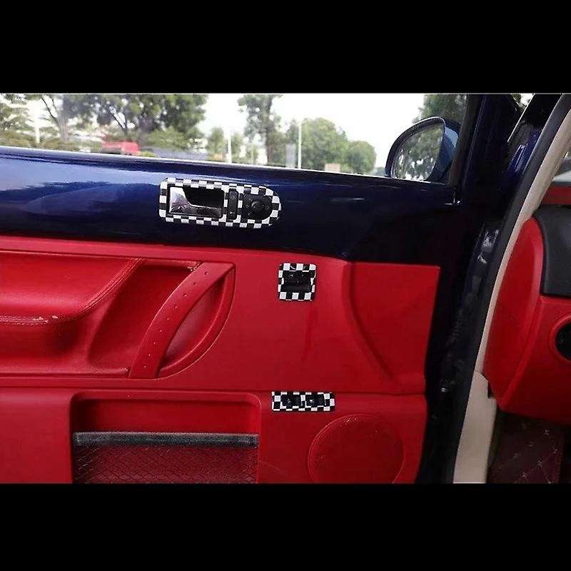 for 2003-2010 3PCS Black White ABS Car Door Trim Panel Pull Handle Window Switch Button Frame Cover