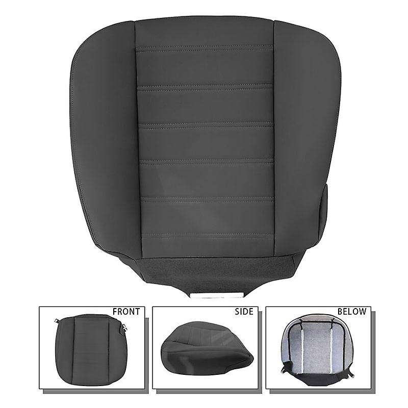 for 2003-2007 H2 Driver Side Bottom Synthetic Leather Seat Cover Black