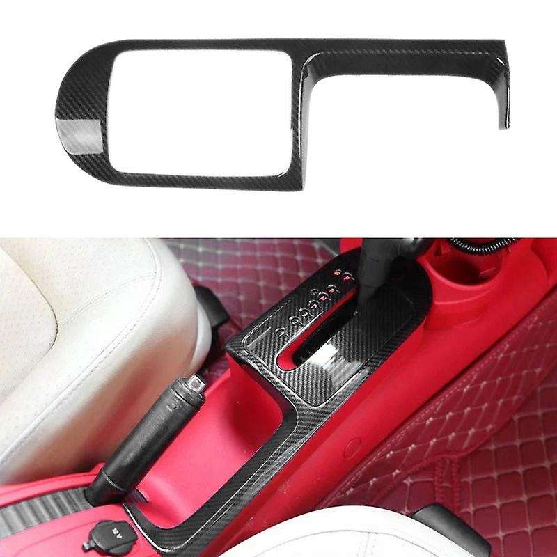 for 2003-2010 Carbon Fiber ABS Car Gear Shift Knob Panel Frame Cover Trim