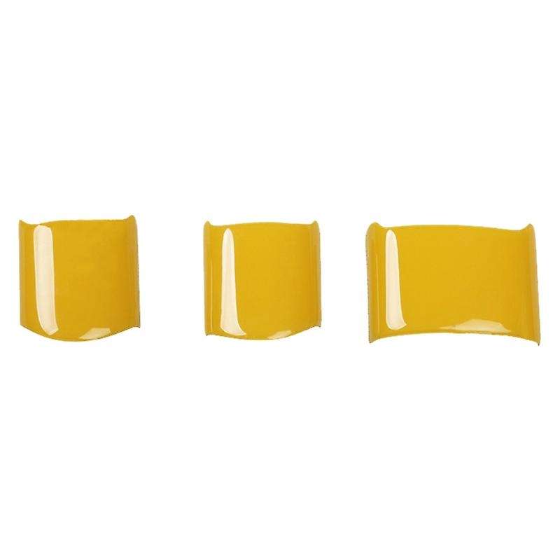 for 2003-2010 3PCS Yellow ABS Car Interior Steering Wheel Cover Trim Moldings Accessories
