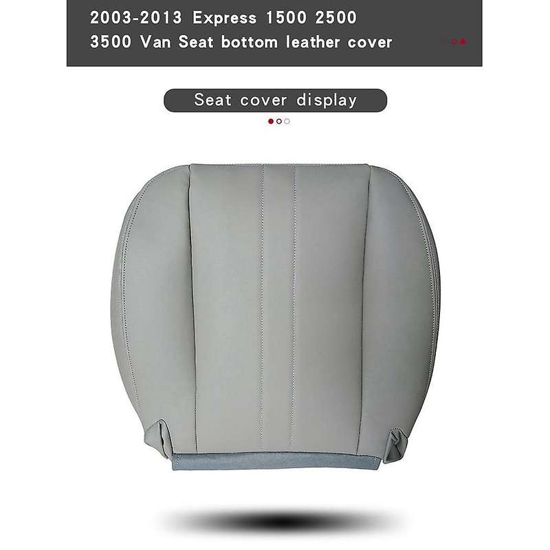 for 2003-2013 Express 1500 2500 3500 Van -Driver Bottom PU Leather Seat
