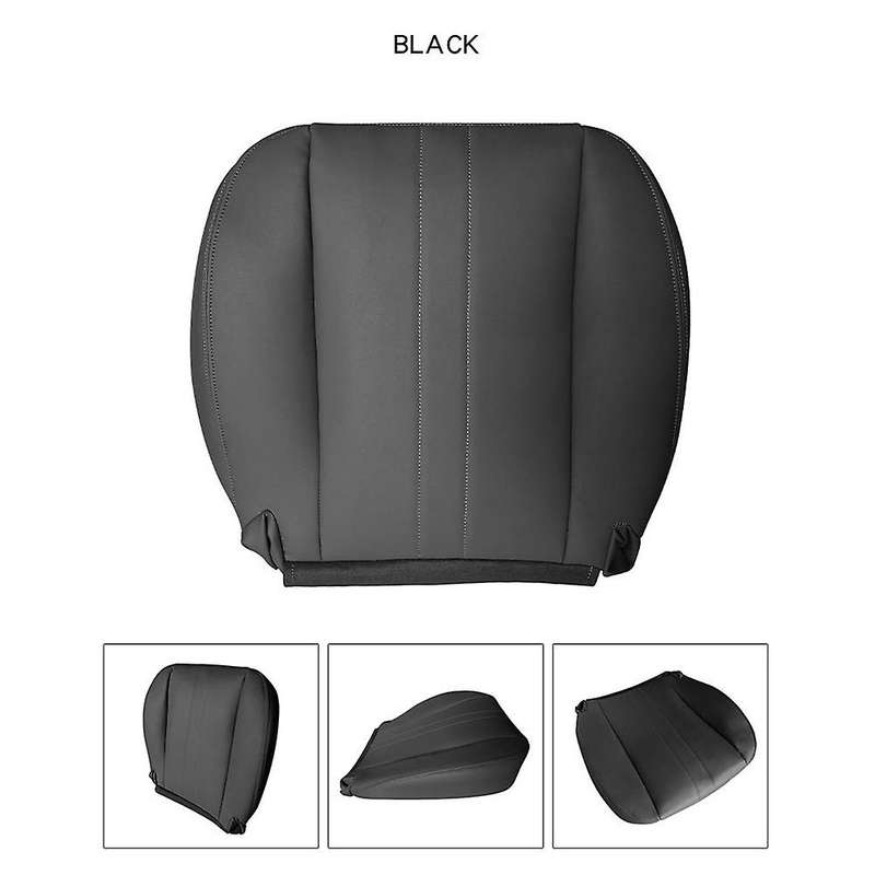 for 2003-2013 Express 1500 2500 3500 Van -Driver Bottom PU Leather Seat Cover Black