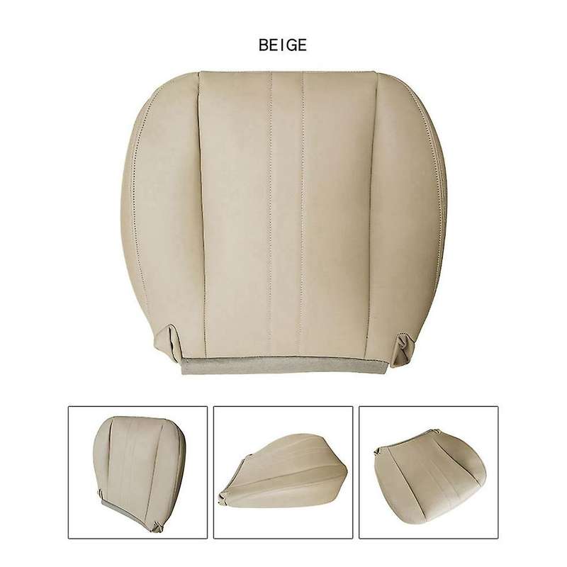 for 2003-2013 Express 1500 2500 3500 Van -Driver Bottom PU Leather Seat Cover Beige