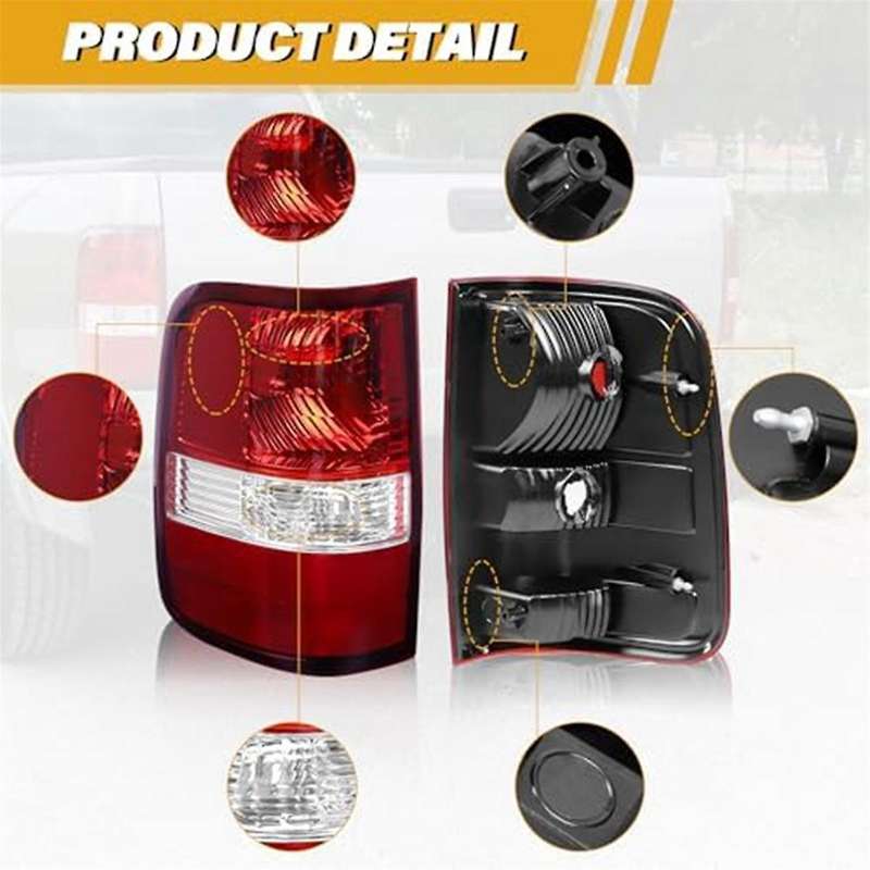 for 2004-2008 Tail Light Assembly Brake Rear Light Replacement 5L3Z-13405-CA, without Bulb, Left
