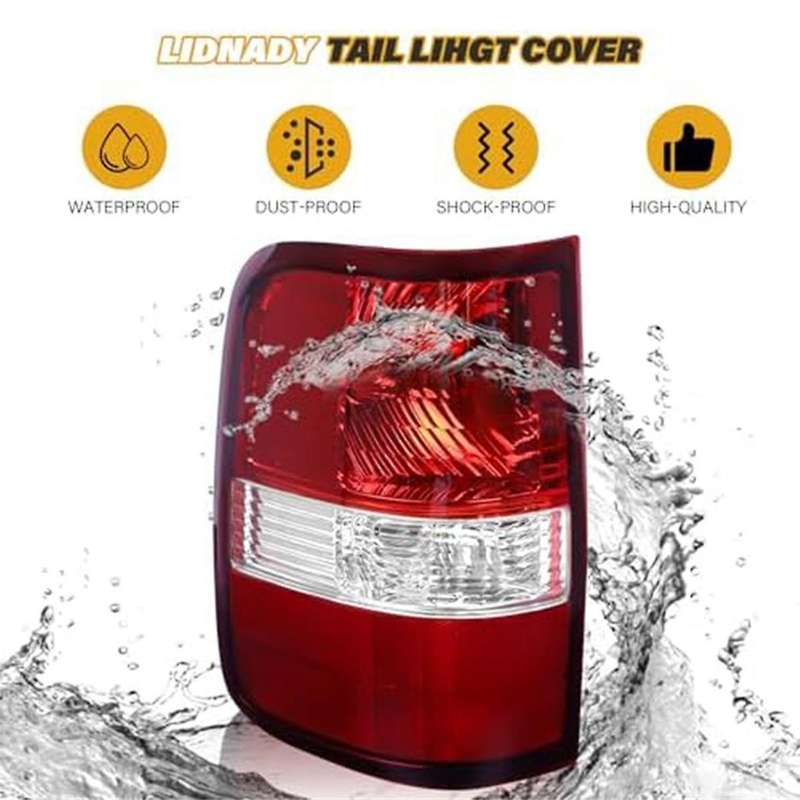 for 2004-2008 Tail Light Assembly Brake Rear Light Replacement 5L3Z-13405-CA, without Bulb, Left