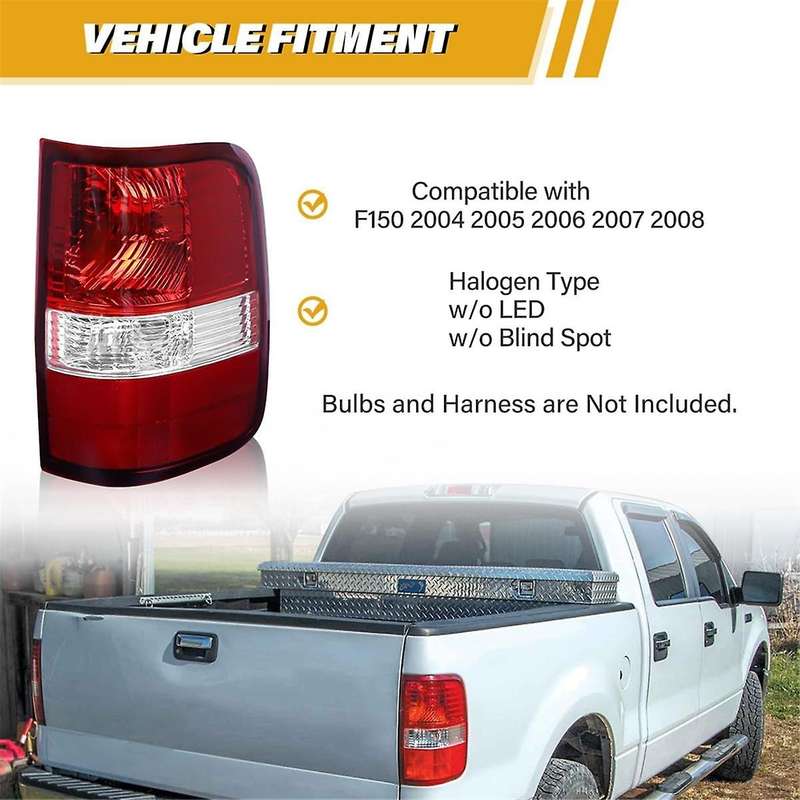 for 2004-2008 Tail Light Assembly Brake Rear Light Replacement 5L3Z-13405-CA, without Bulb, Right