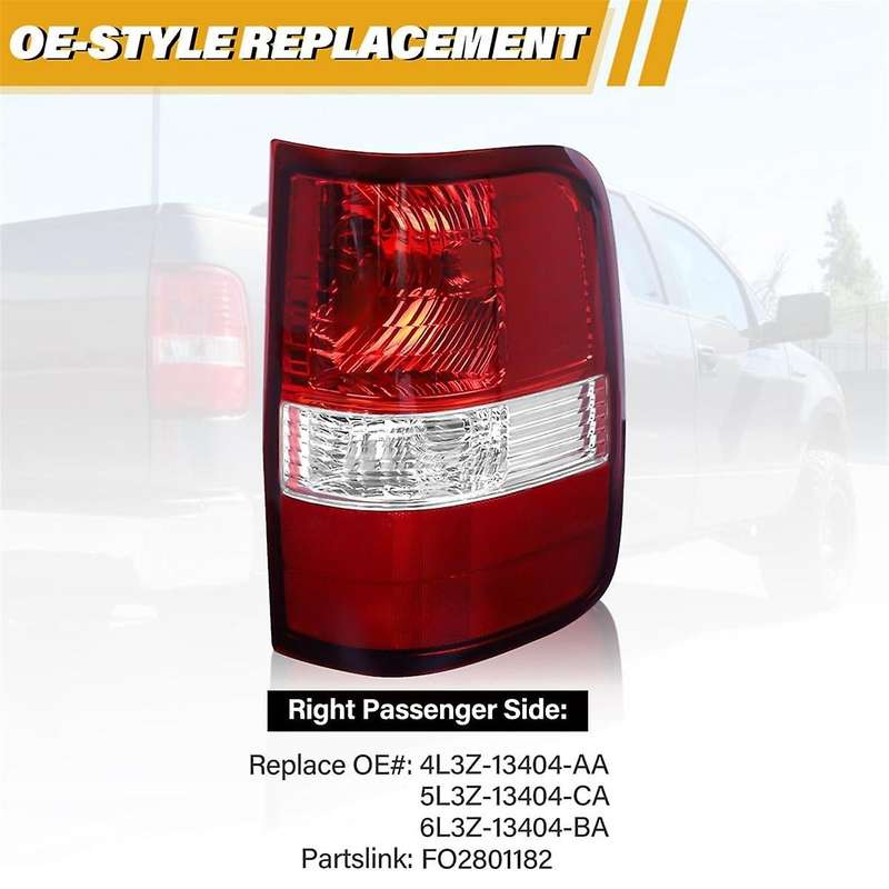 for 2004-2008 Tail Light Assembly Brake Rear Light Replacement 5L3Z-13405-CA, without Bulb, Right