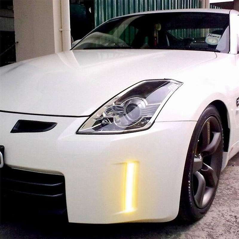for 2006-2009 350z Car Clear Led Turn Signal Lights Side Marker with Drl