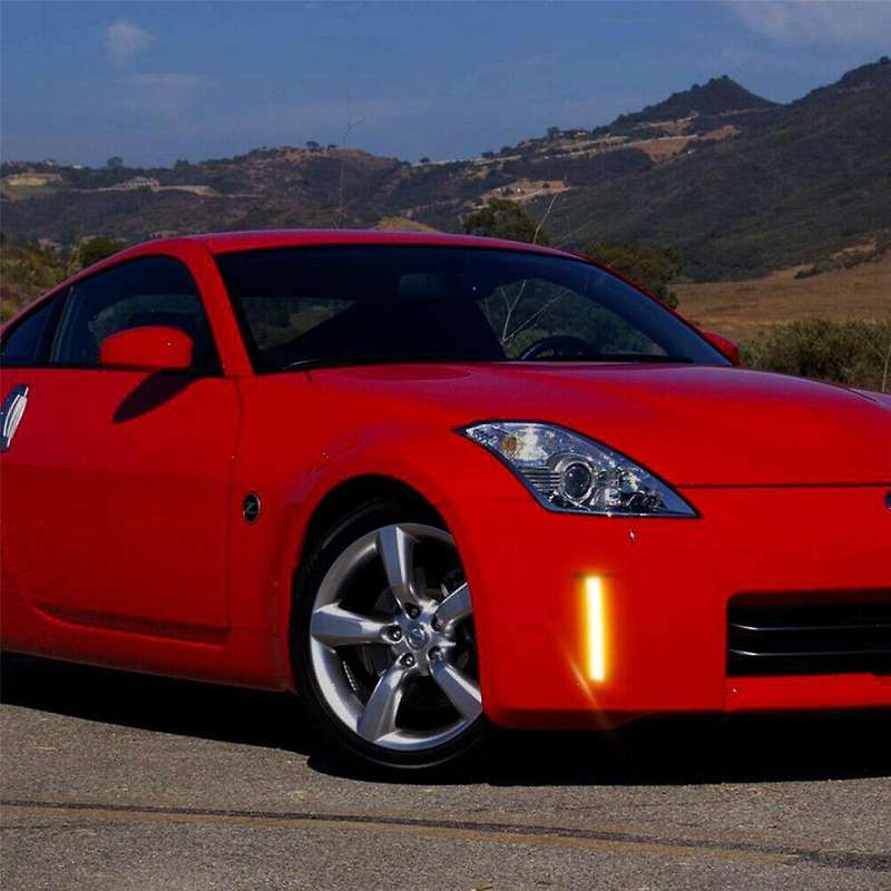 for 2006-2009 350z Car Clear Led Turn Signal Lights Side Marker with Drl