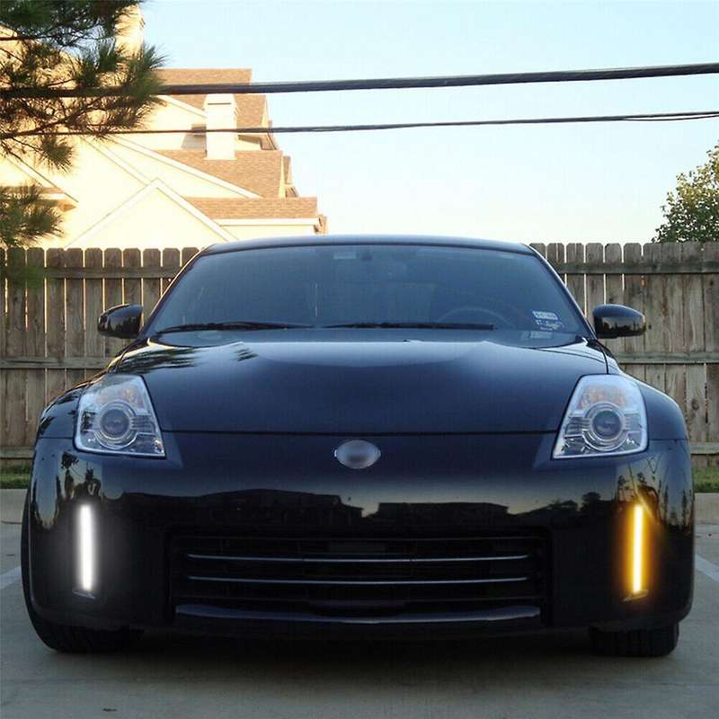 for 2006-2009 350z Car Clear Led Turn Signal Lights Side Marker with Drl