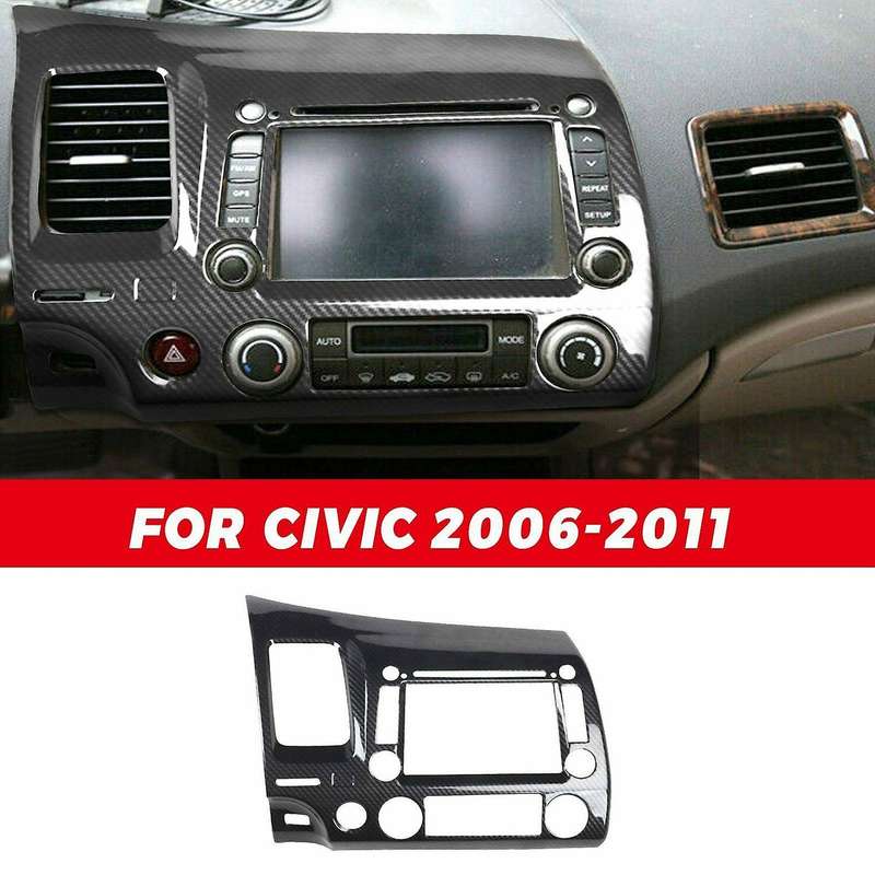 for 2006-2011 Carbon Fiber Style Interior Central Control Panel Trim