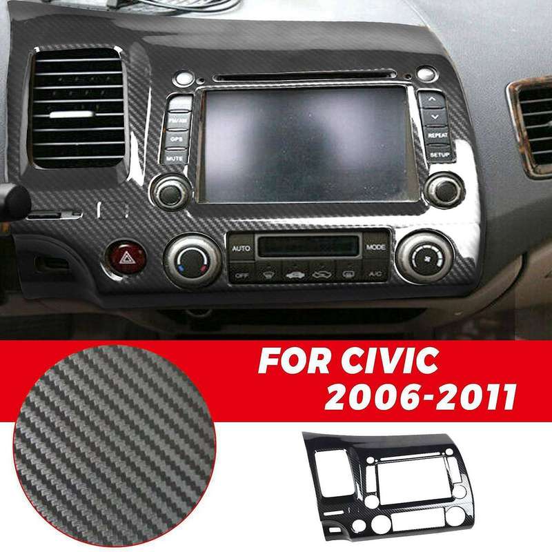 for 2006-2011 Carbon Fiber Style Interior Central Control Panel Trim