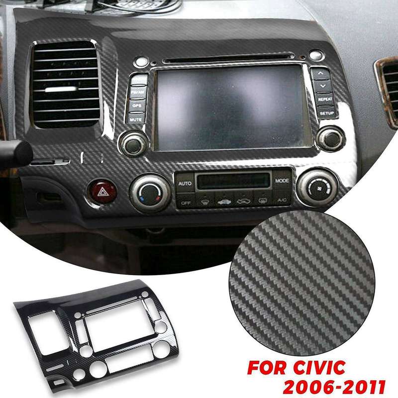 for 2006-2011 Carbon Fiber Style Interior Central Control Panel Trim