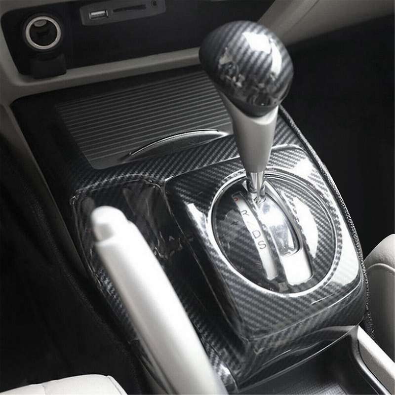 for 2006-2011 8Th Carbon Fiber Central Console Gear Shift Knob Cover