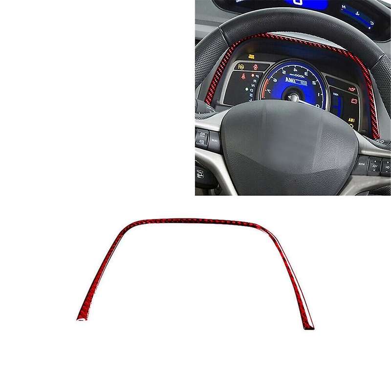 for 2006-2011 Red Carbon Fiber Speedometer Upper Panel Sticker Trim