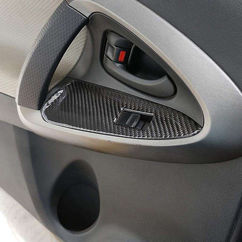 for 2006-2012 Soft Carbon Fiber 3D Sticker Window Panel Switch Button Frame Cover Trim Interior Car