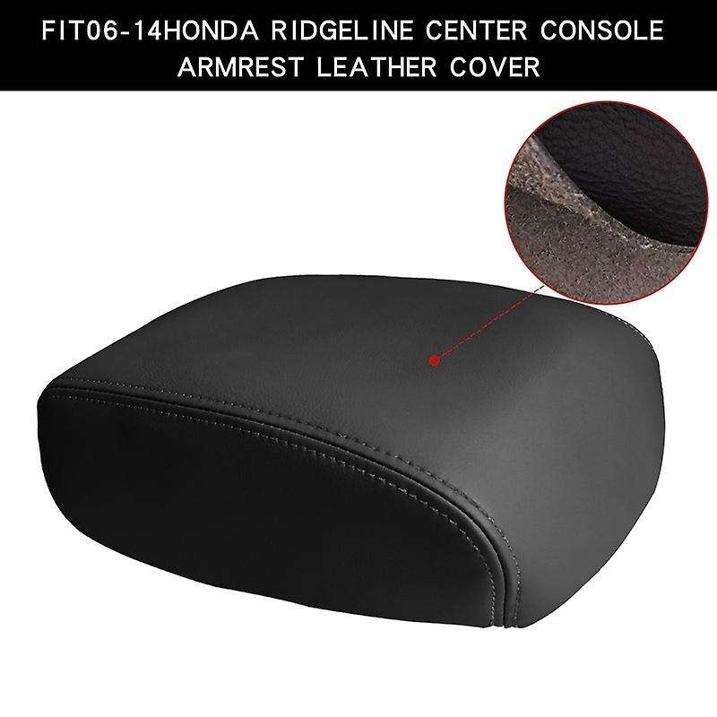 for 2006-2014 PU Leather Center Console Lid Armrest Cover Sticker Trim Black