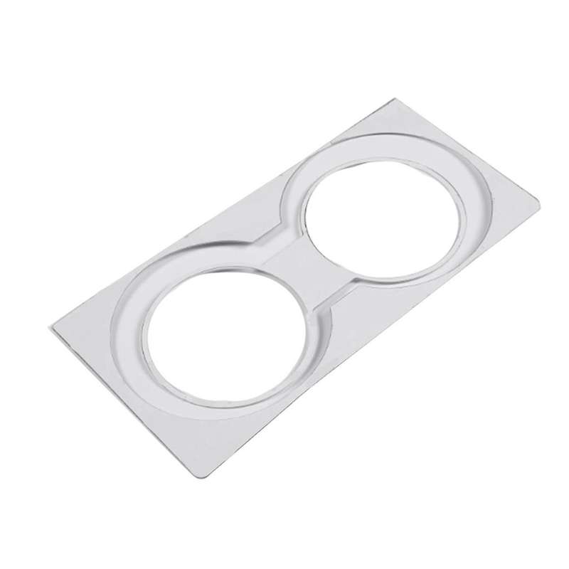 for 2007-2013 Aluminum Alloy Car Central Control Water Cup Holder Trim Sticker Car Accessories Silv