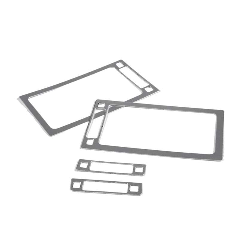 for 2007-2013 Car Dashboard and Co-Pilot Outlet Frame Cover Trim Sticker Car Accessories Silver
