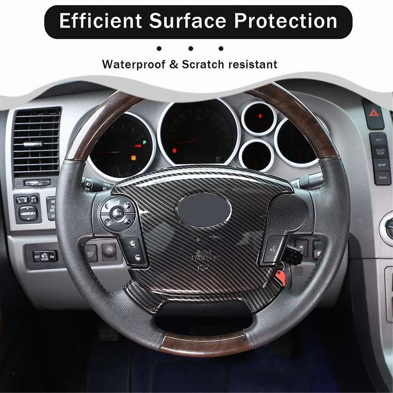 for 2007-2013 Car Steering Wheel Panel Cover Trim Decoriation Interior Accessories (abs Carbon Fiber