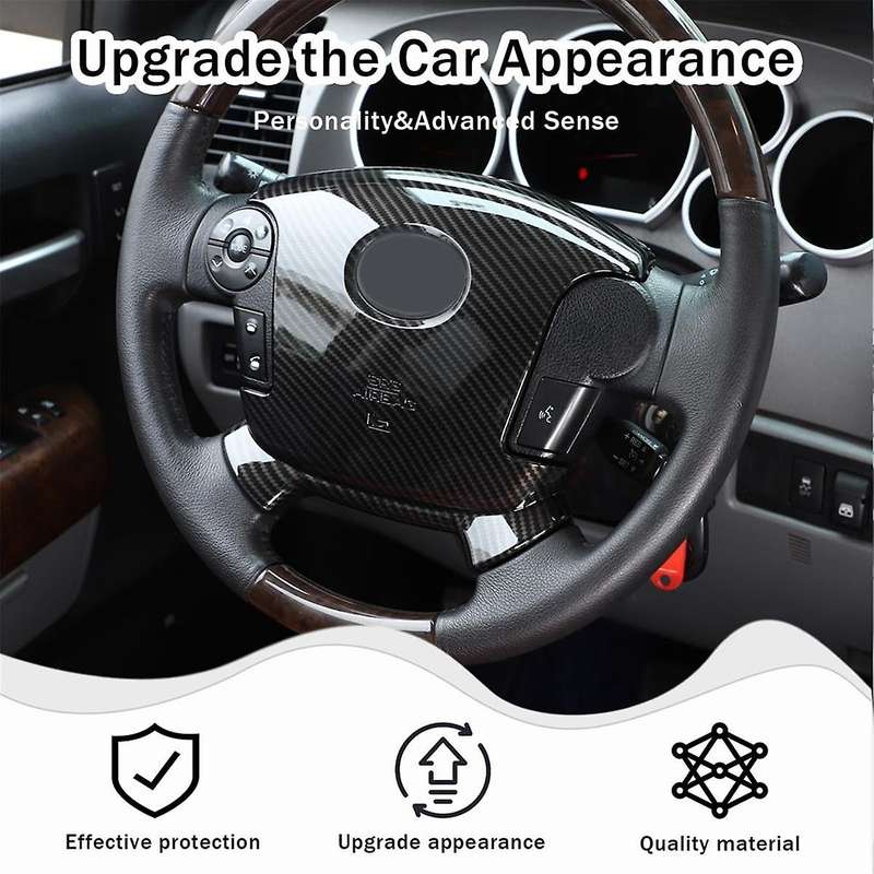 for 2007-2013 Car Steering Wheel Panel Cover Trim Decoriation Interior Accessories (abs Carbon Fiber