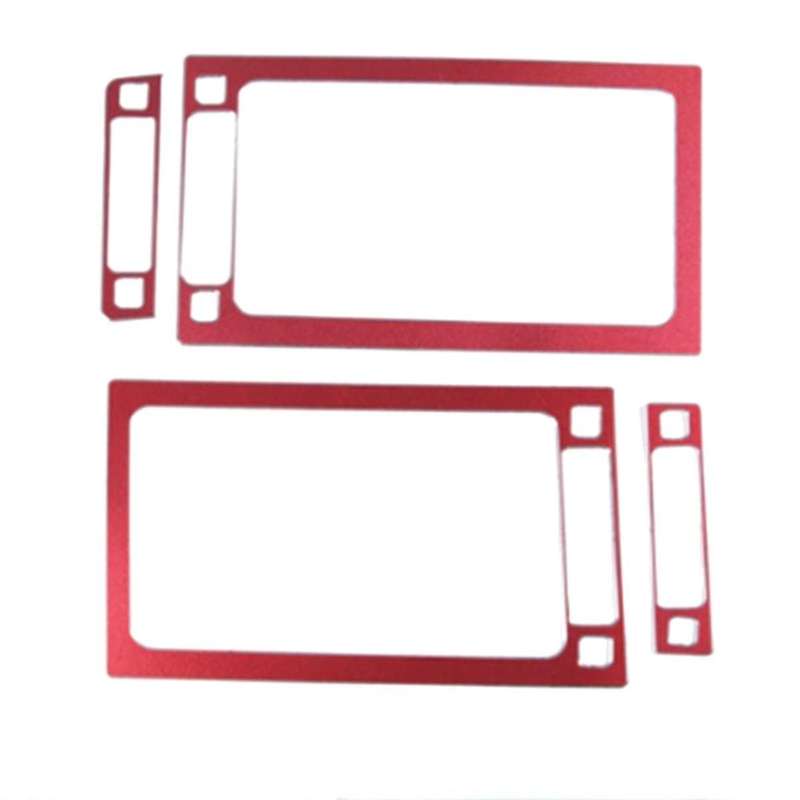 for 2007-2013 Car Dashboard and Co-Pilot Outlet Frame Cover Trim Sticker Car Accessories Red