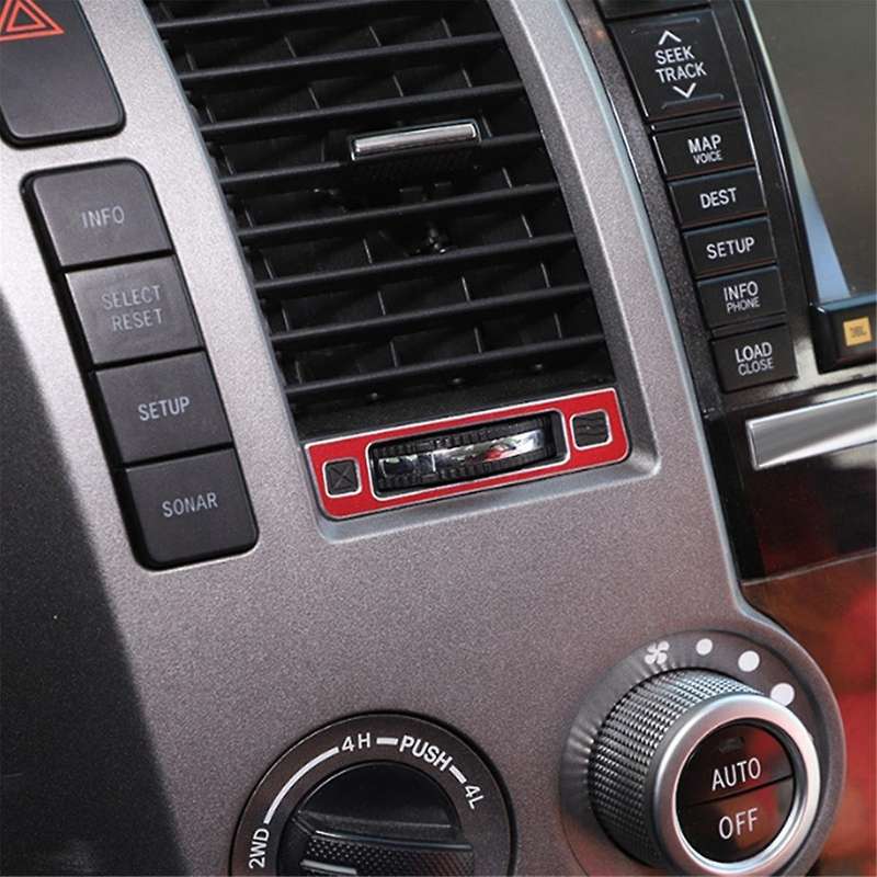 for 2007-2013 Car Dashboard and Co-Pilot Outlet Frame Cover Trim Sticker Car Accessories Red