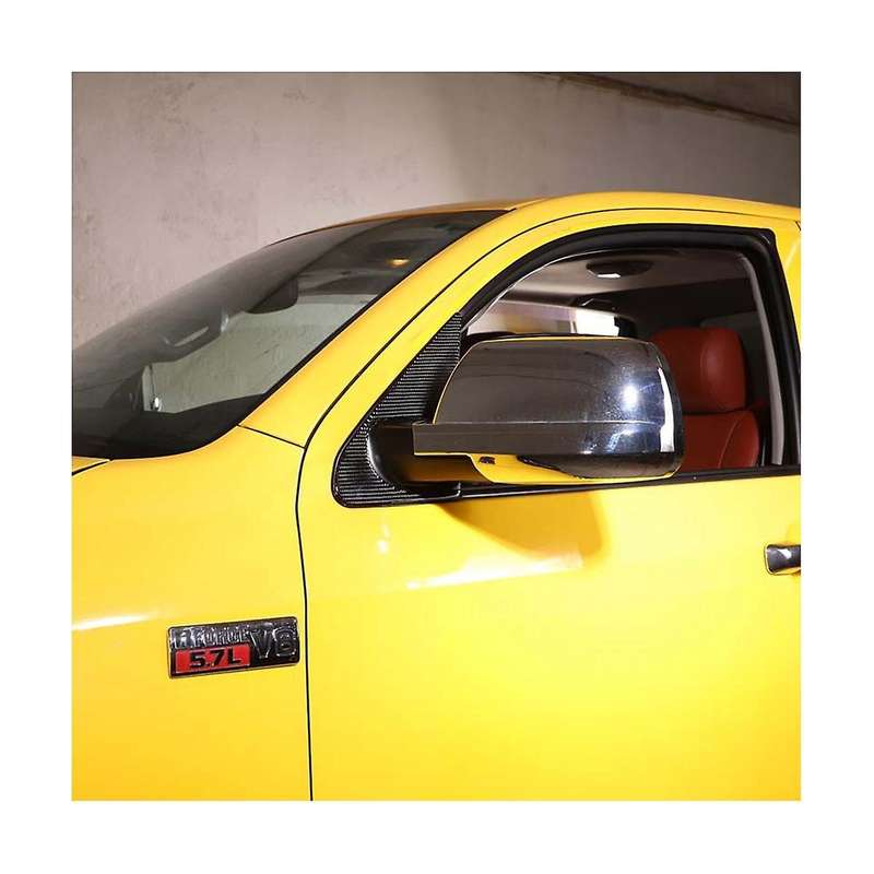 for 2007-2013 Car Front A-pillar Window Glass Triangle Cover Stickers Accessories - Soft Carbon Fib