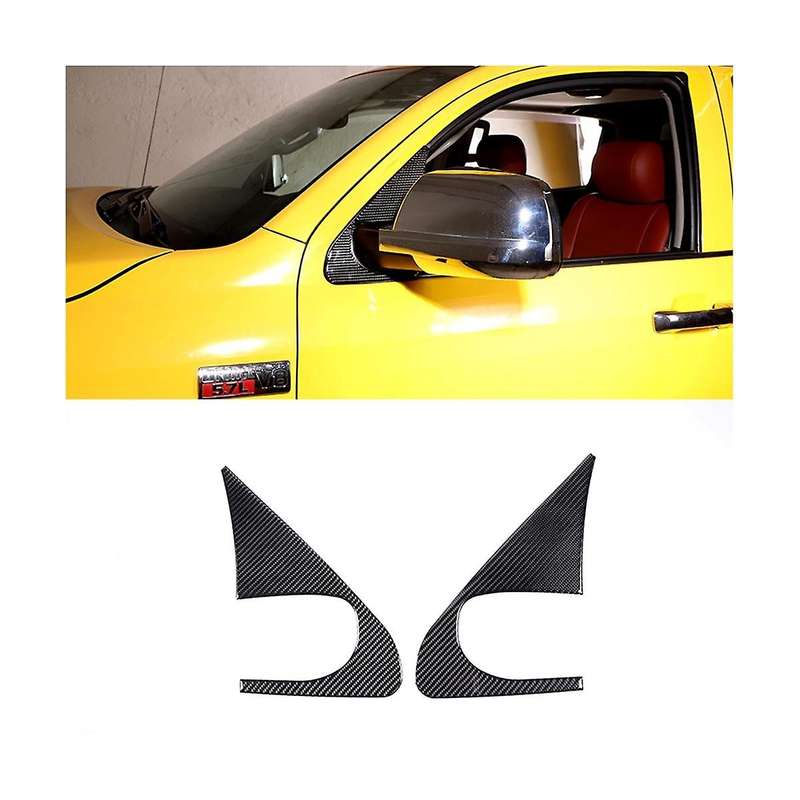 for 2007-2013 Car Front A-pillar Window Glass Triangle Cover Stickers Accessories - Soft Carbon Fib