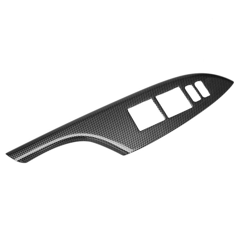 for 2007-2013 Door Window Lift Panel Carbon Fiber Door Window Switch Cover Trim RHD