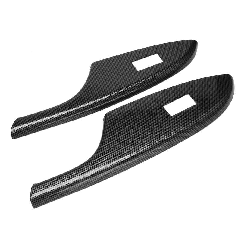 for 2007-2013 Door Window Lift Panel Carbon Fiber Door Window Switch Cover Trim RHD