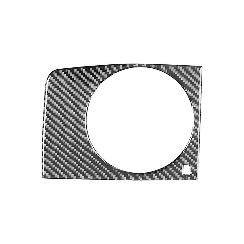 for 2007-2015 LHD Real Soft Carbon Fiber Car Center Armrest Cup Holder Cover Trim Interior Accessori