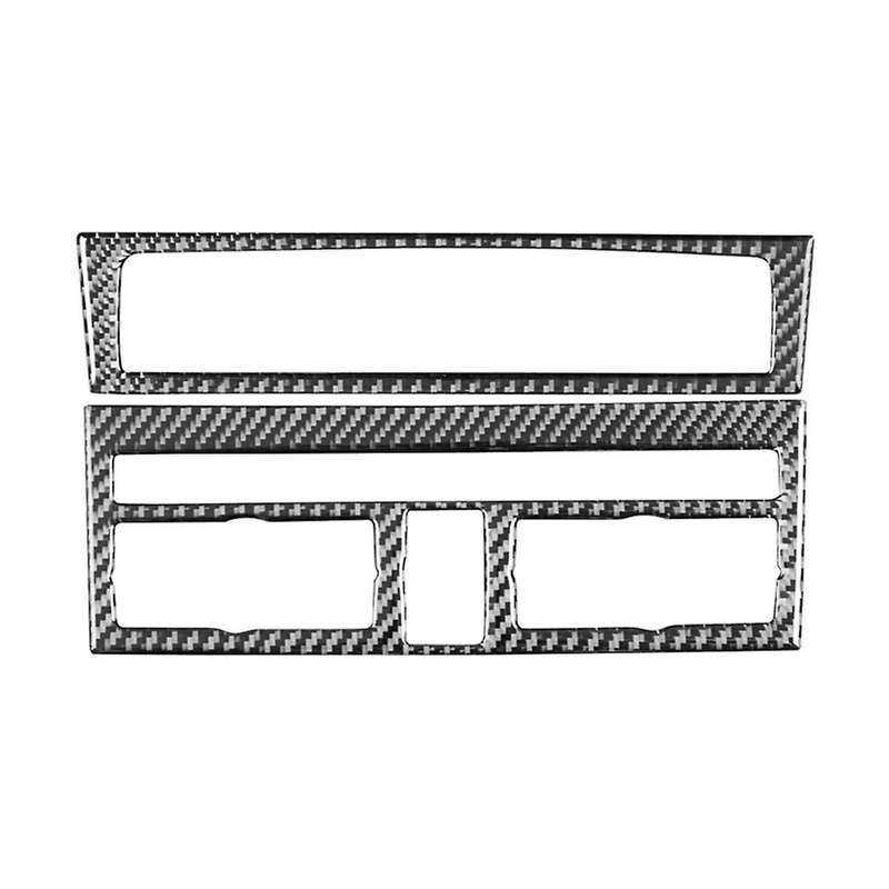 for 2007-2015 Real Soft Carbon Fiber Car Central AC Air Control Button Panel Cover Trim Interior Acc